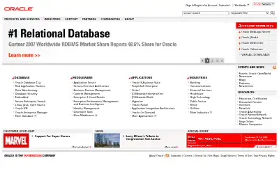 oracle.com in 2008
