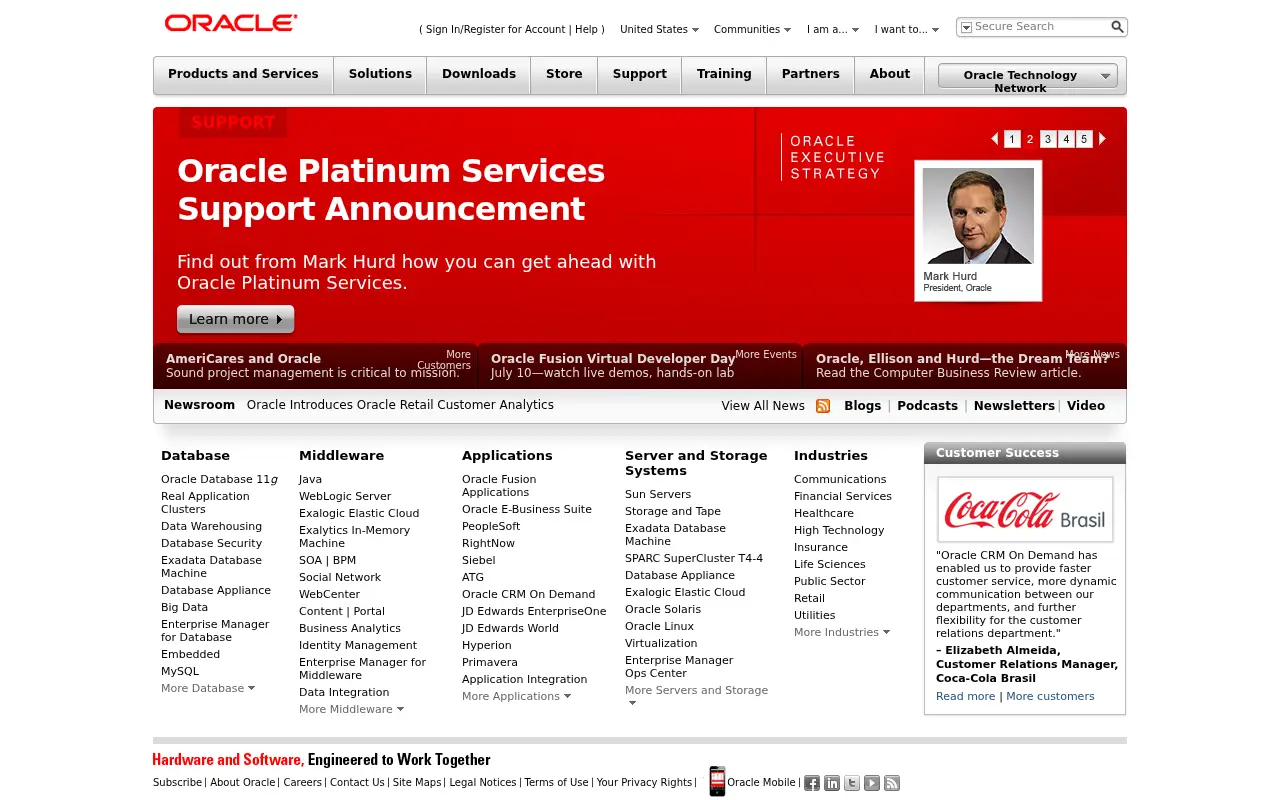 oracle.com in 2012