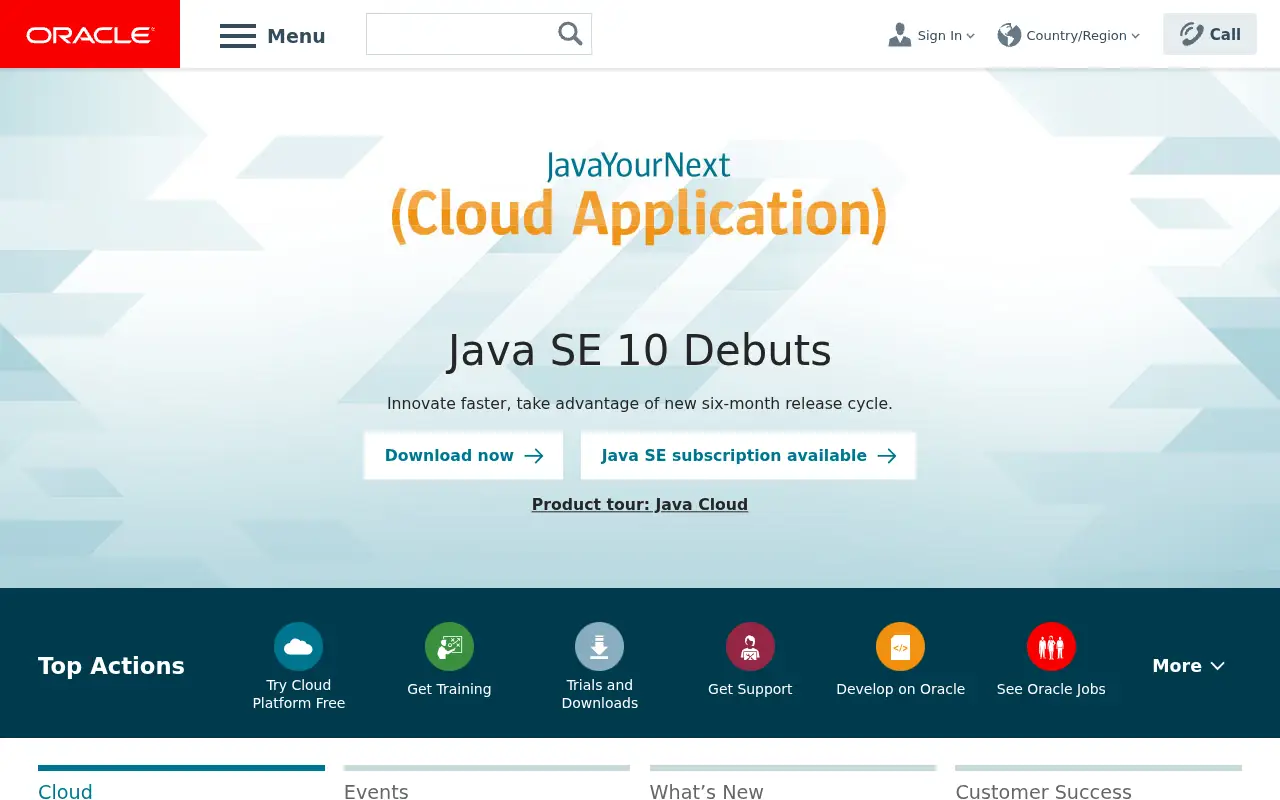 oracle.com in 2018