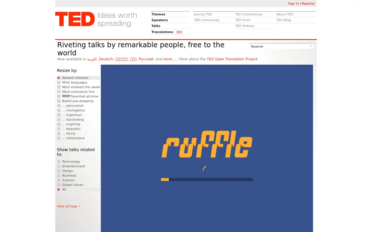 ted.com on June 26, 2009