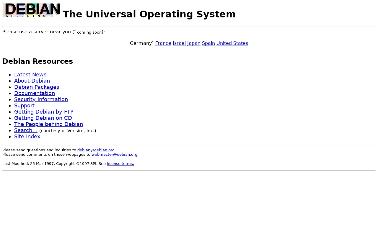 debian.org on April 14, 1997