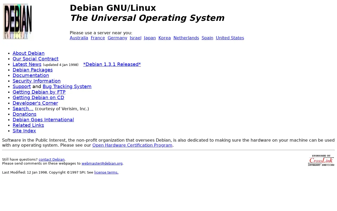 debian.org in 1998