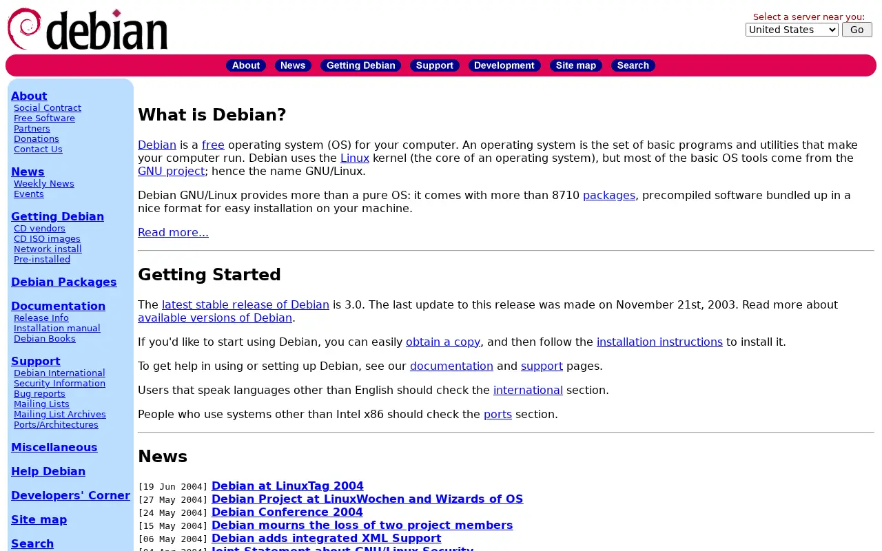 debian.org on July 1, 2004