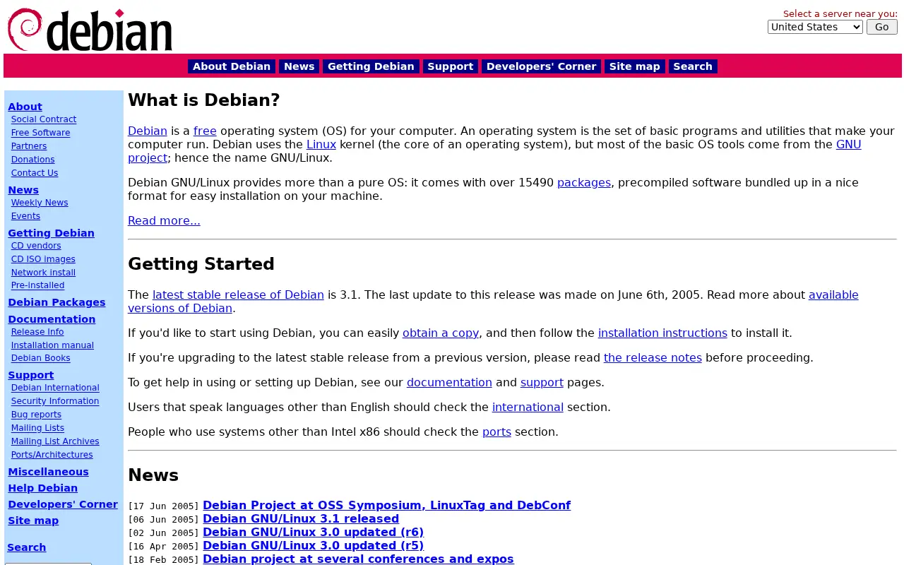 debian.org on July 1, 2005