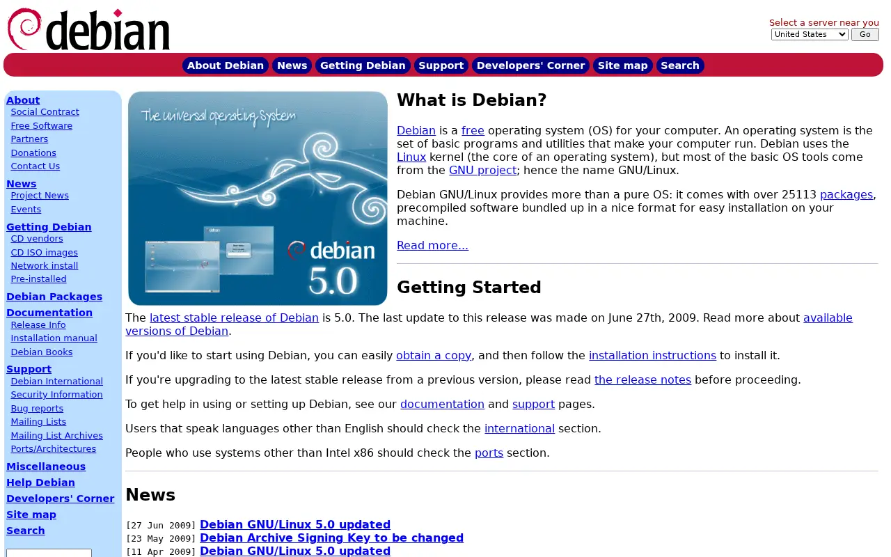 debian.org in 2009