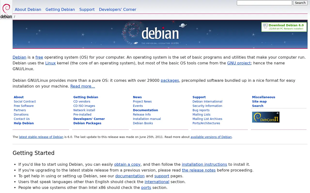 debian.org on July 2, 2011