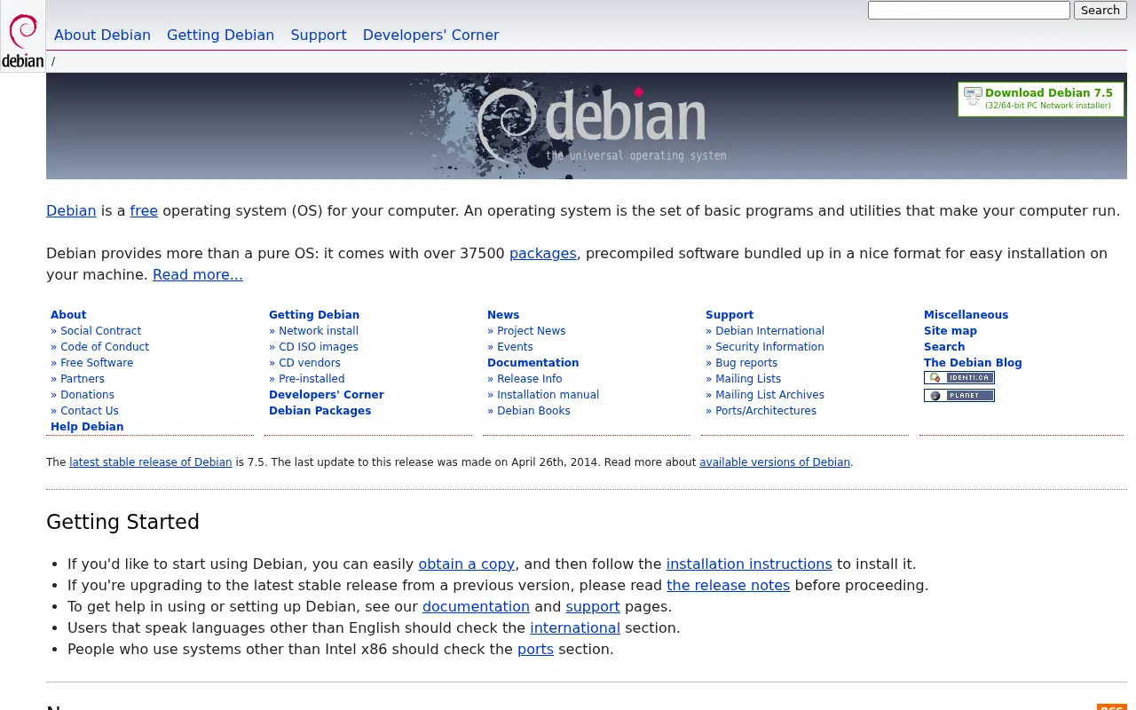 debian.org on July 1, 2014