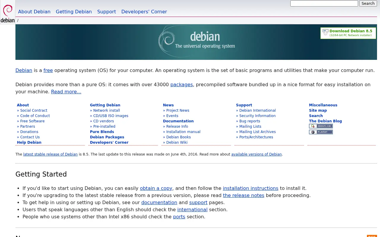 debian.org on June 30, 2016