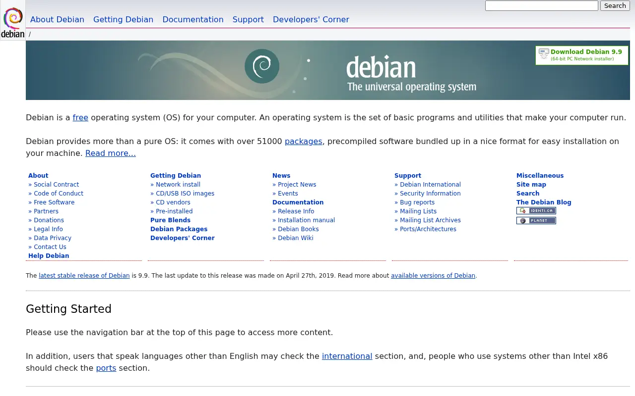 debian.org in 2019