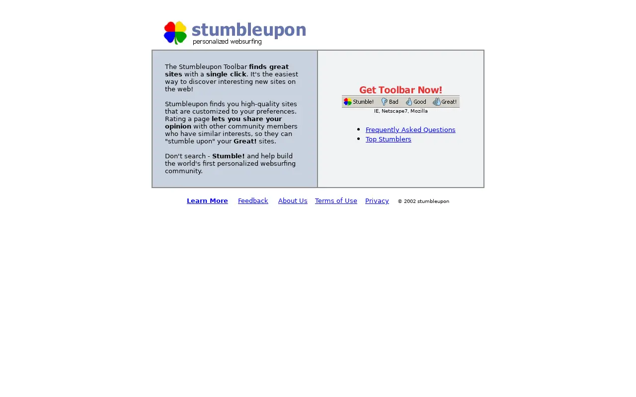 stumbleupon.com in 2002