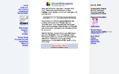 stumbleupon.com in 2003