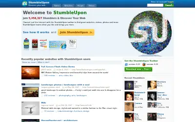 stumbleupon.com in 2008