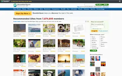 stumbleupon.com in 2009
