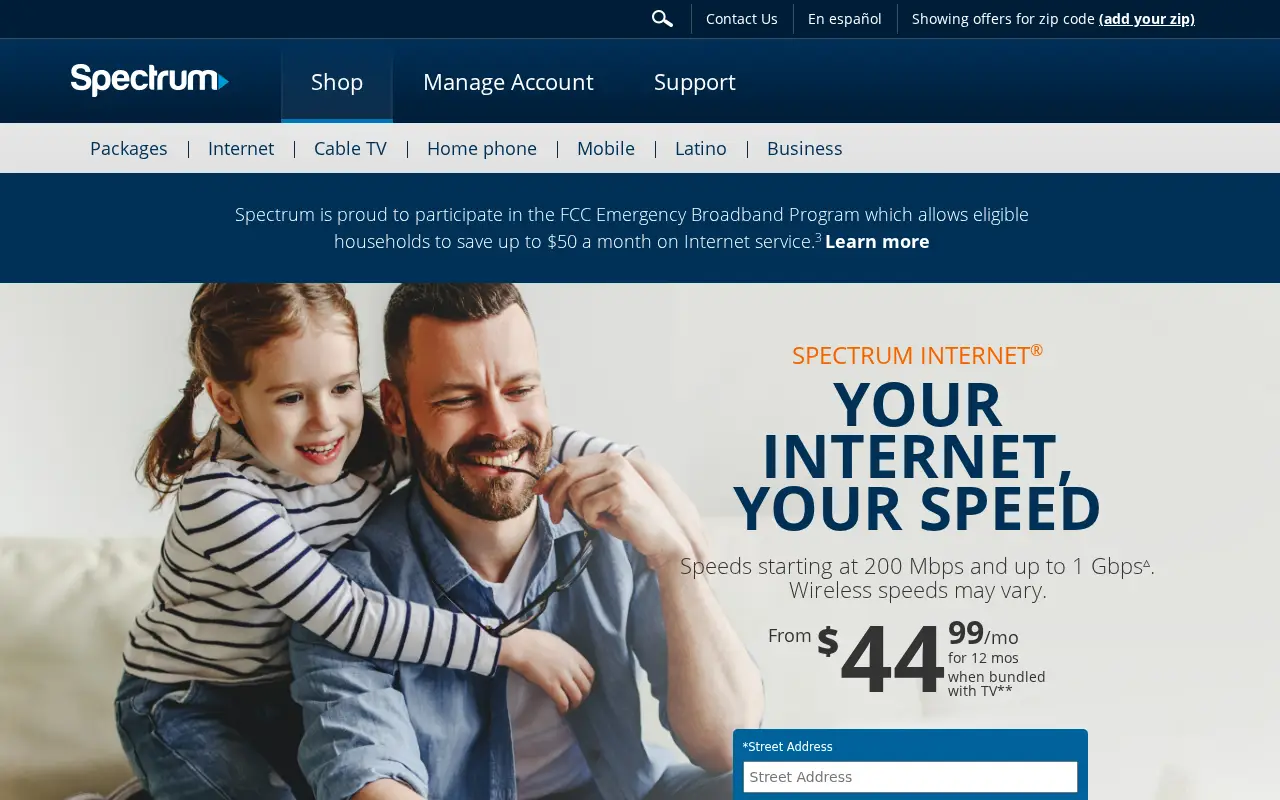 spectrum.com in 2021