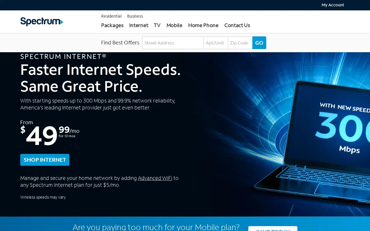 spectrum.com in 2022