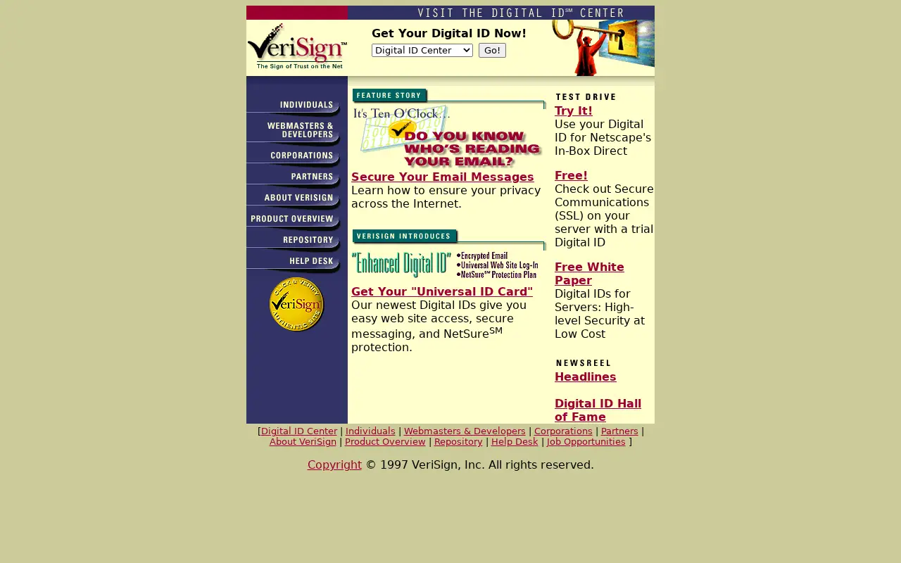 verisign.com on June 26, 1997