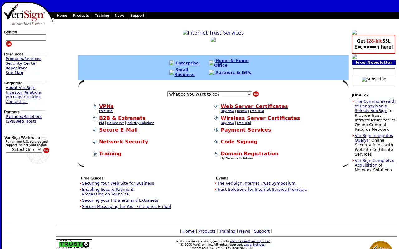 verisign.com in 2000