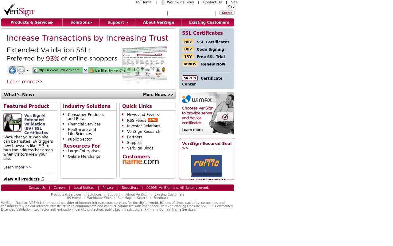 verisign.com on June 30, 2009