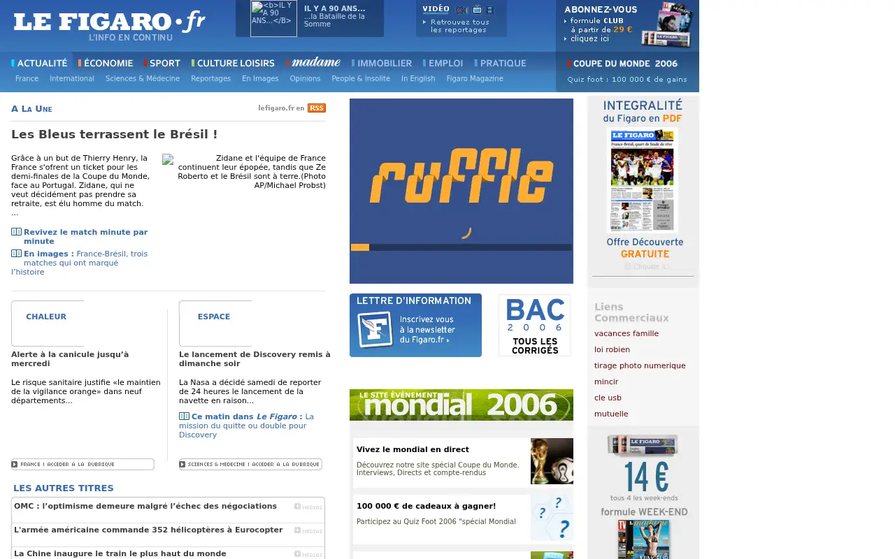 lefigaro.fr in 2006