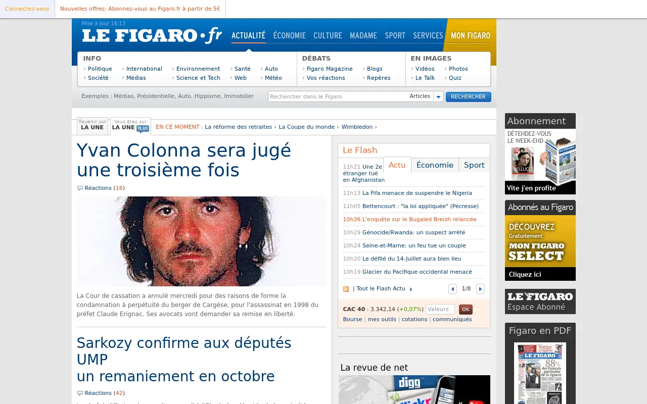 lefigaro.fr in 2010