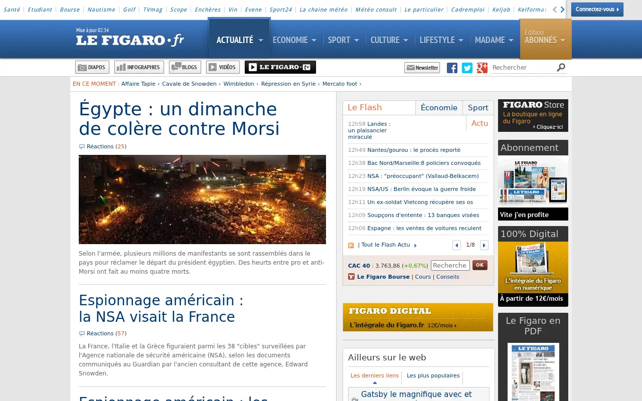 lefigaro.fr in 2013