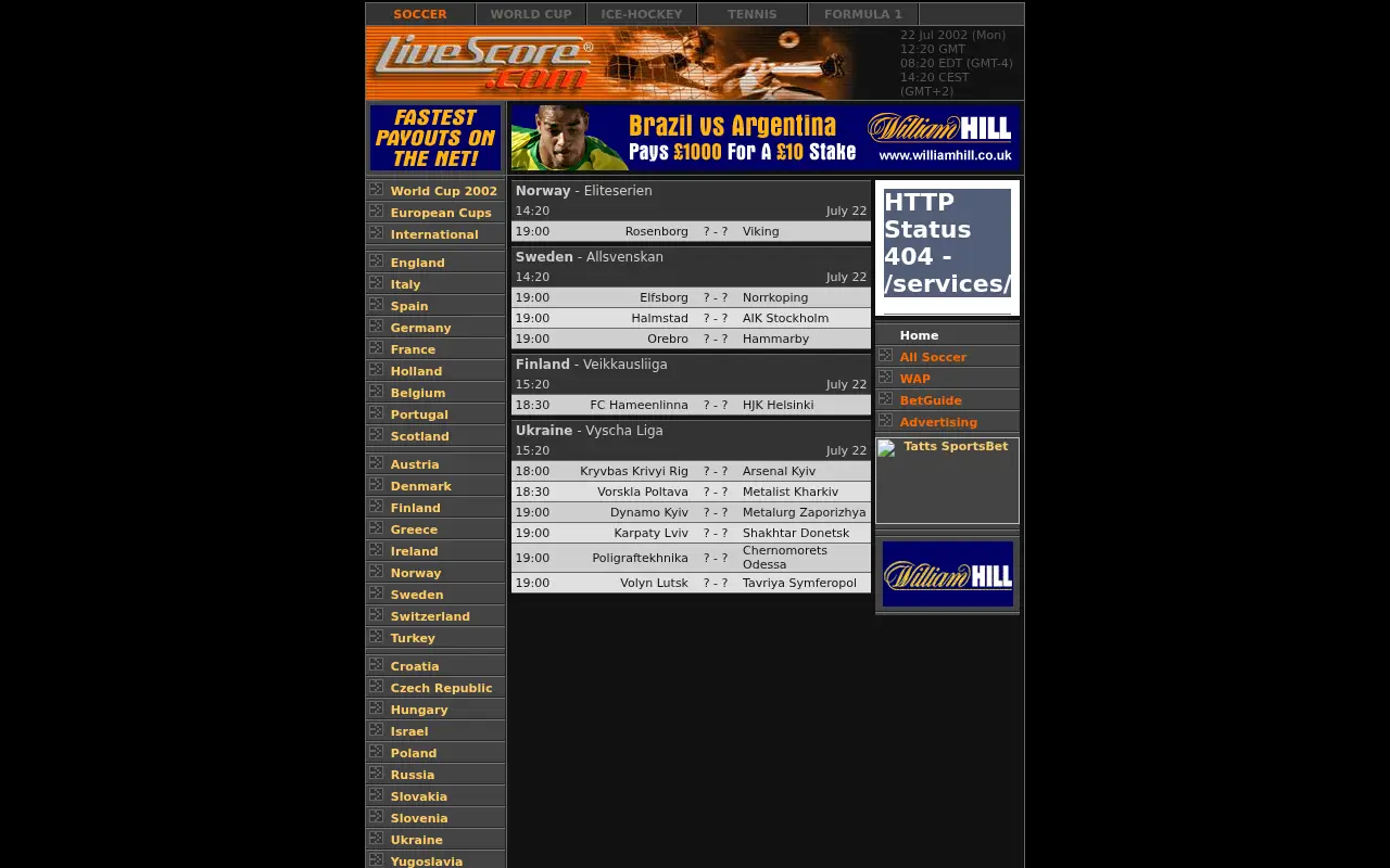 livescore.com in 2002