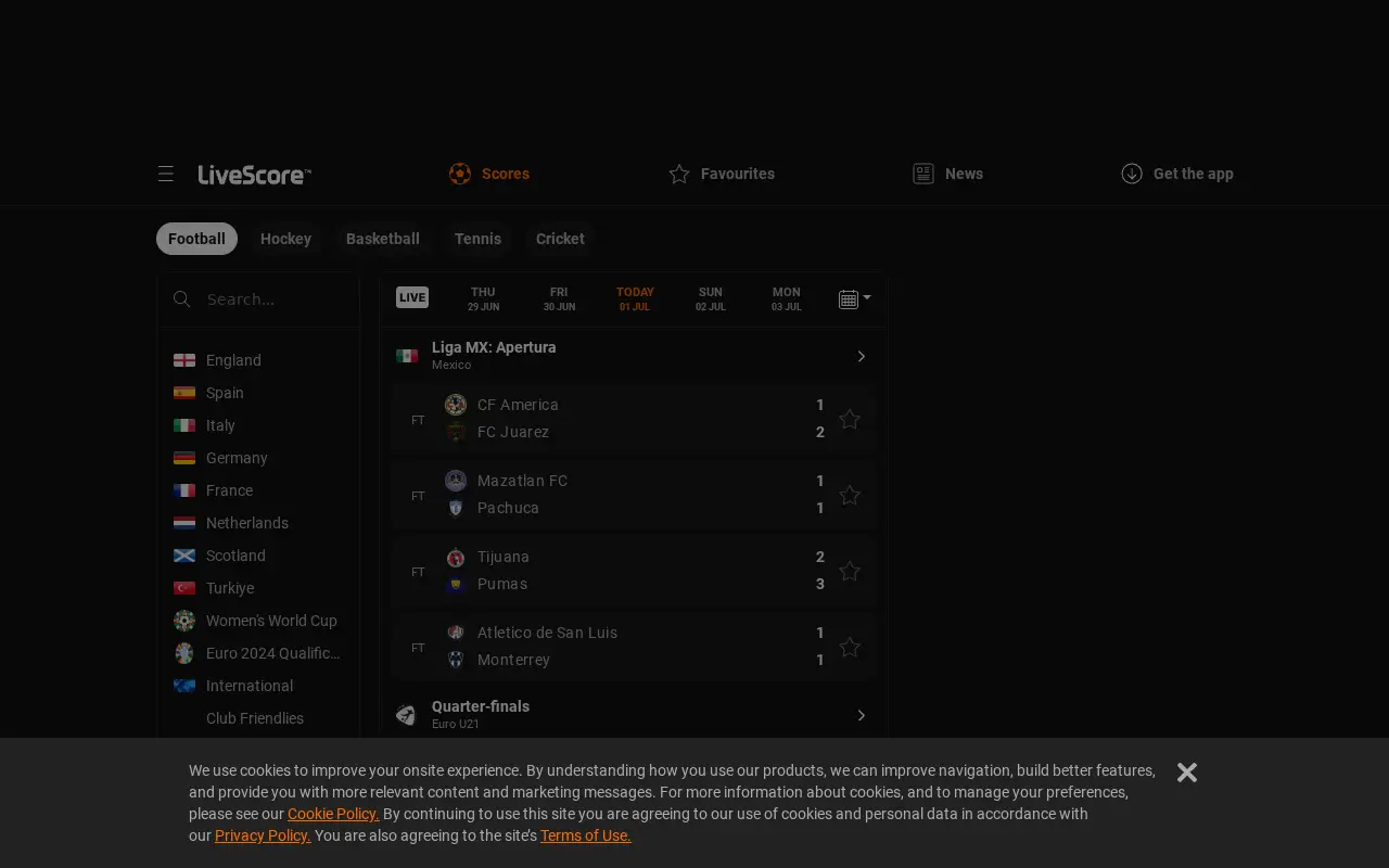 livescore.com in 2023