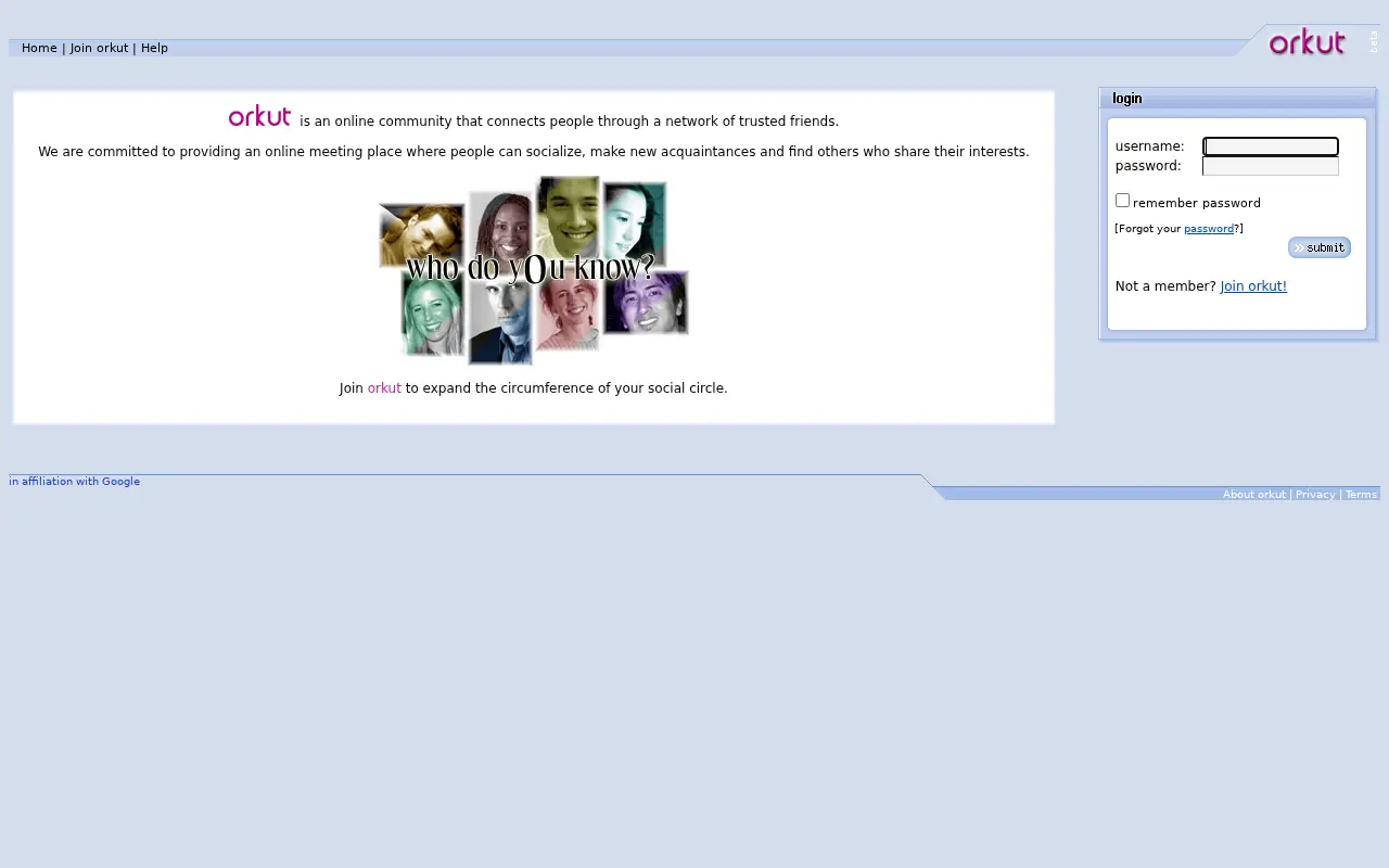 orkut.com in 2004