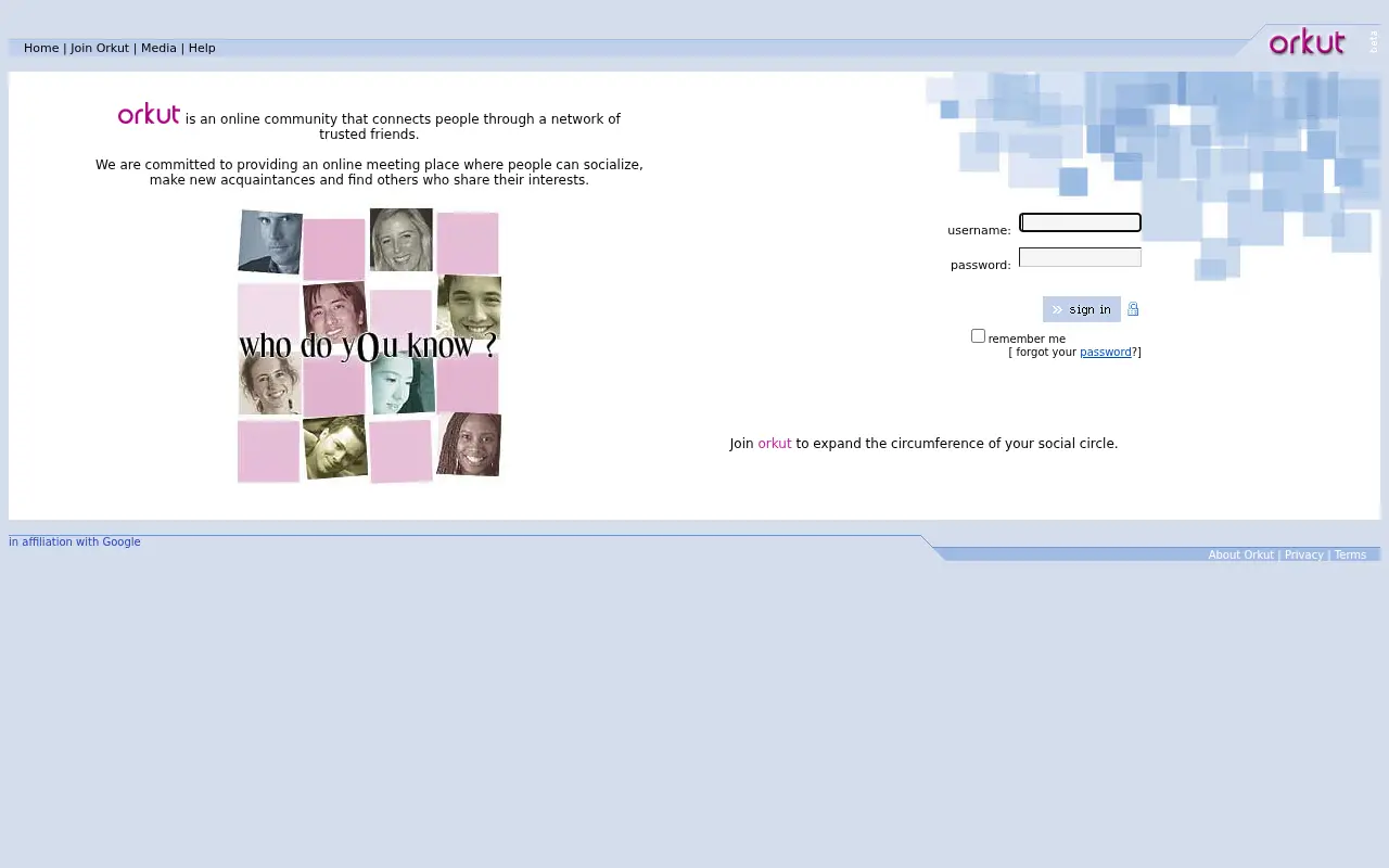 orkut.com in 2005