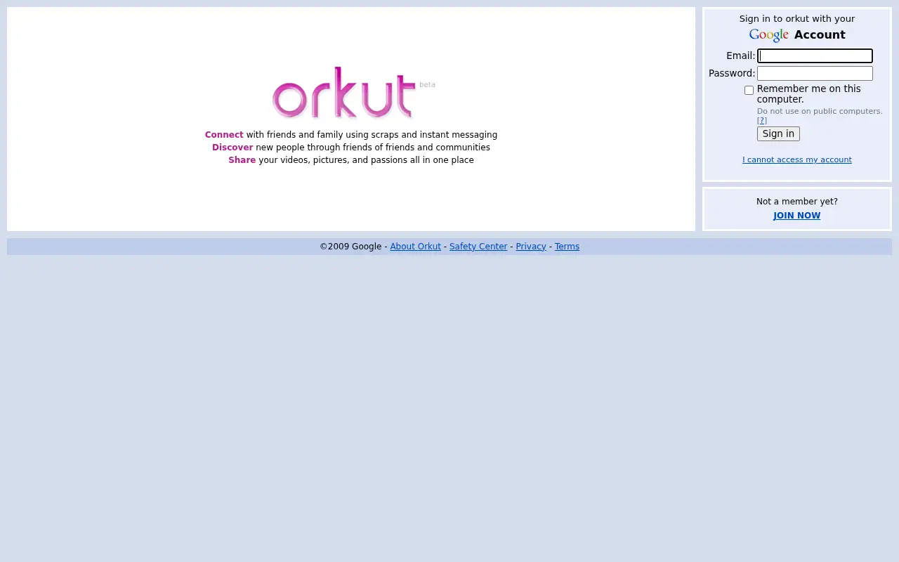 orkut.com in 2009