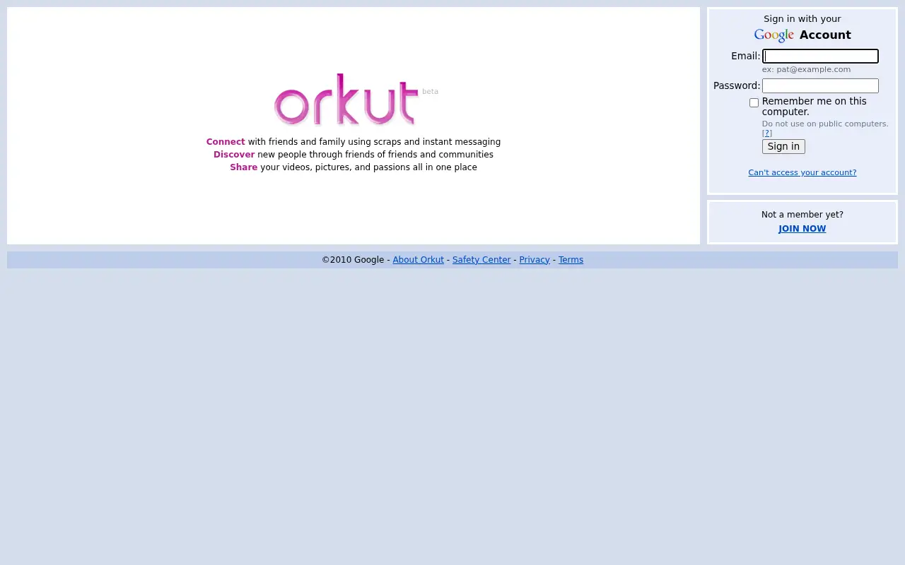 orkut.com in 2010
