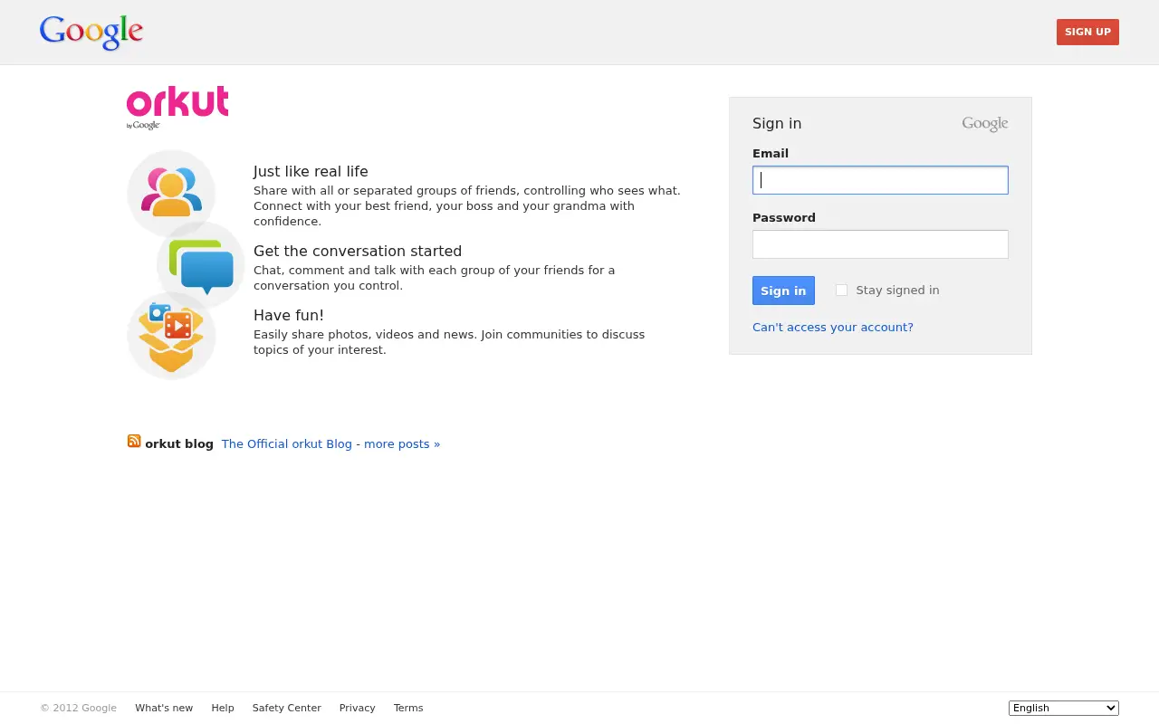 orkut.com in 2012