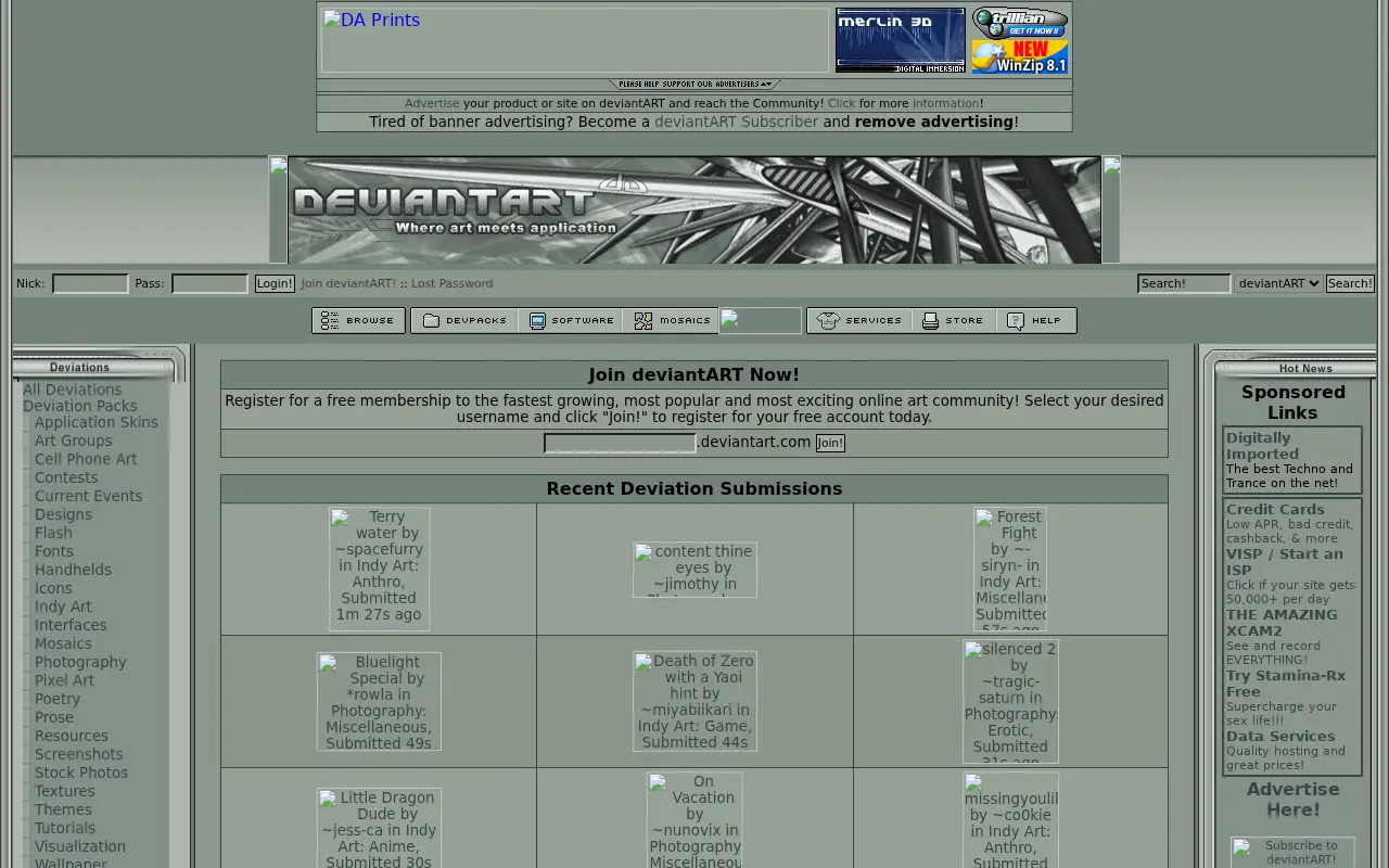 deviantart.com in 2003