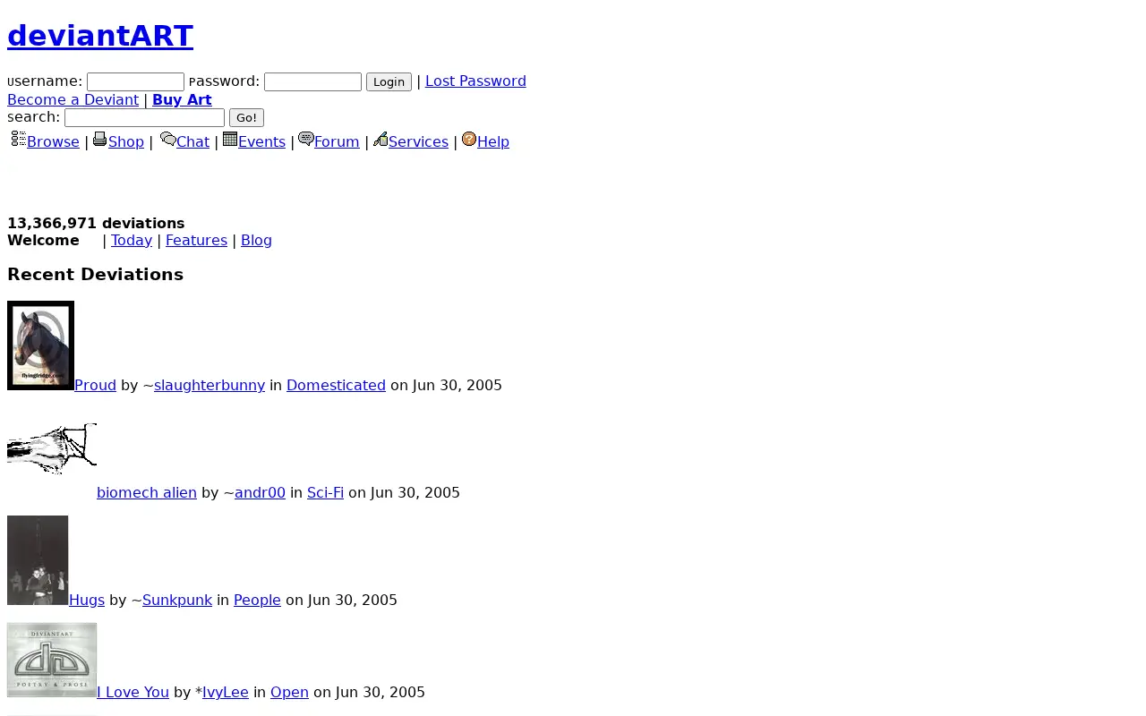 deviantart.com in 2005