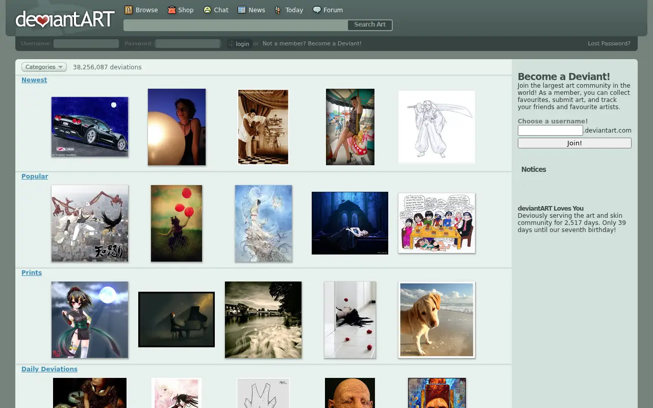 deviantart.com in 2007
