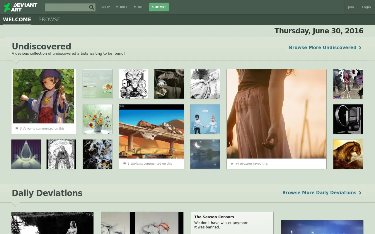 deviantart.com in 2016