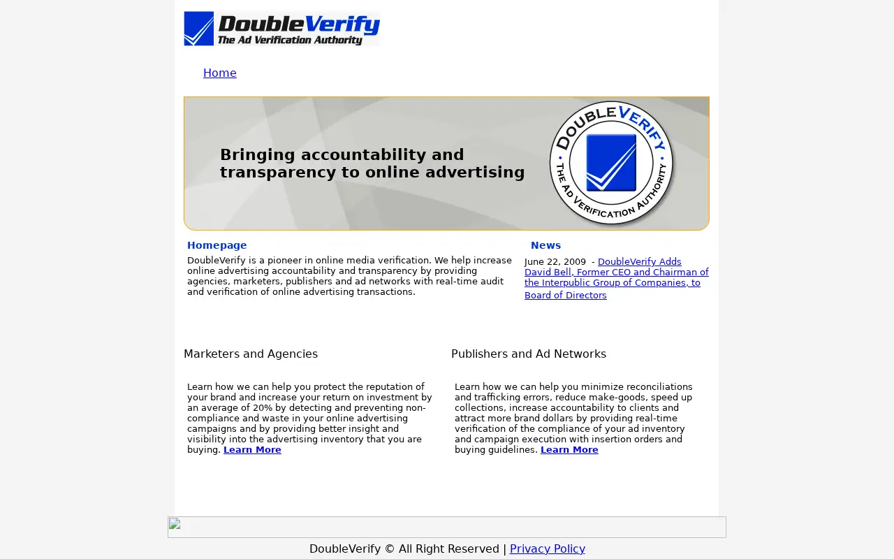 doubleverify.com in 2009