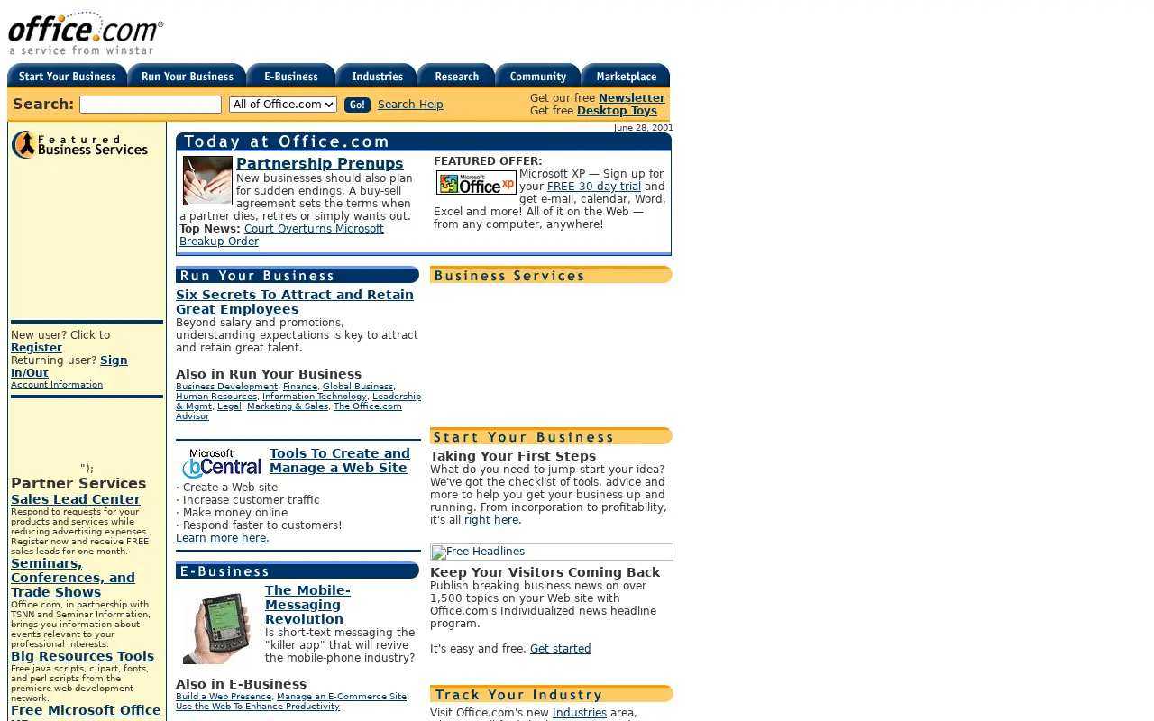 office.com on June 28, 2001