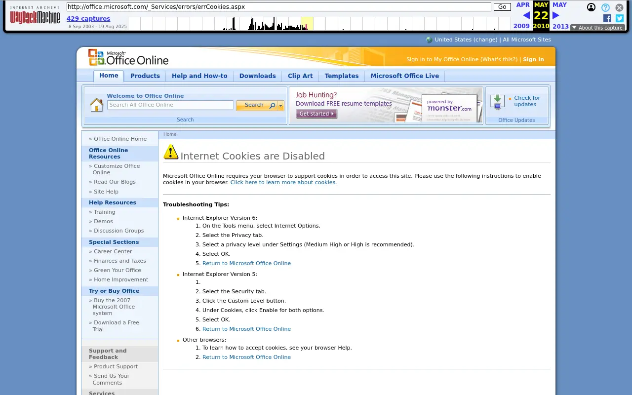 office.com in 2010