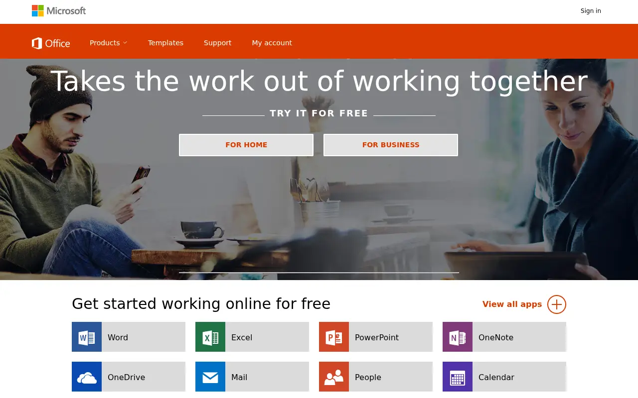 office.com in 2016