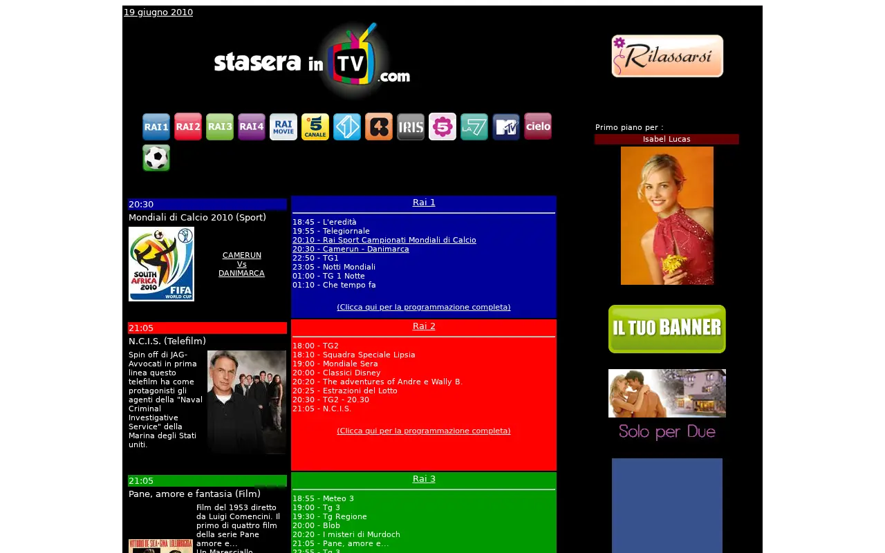 staseraintv.com in 2010
