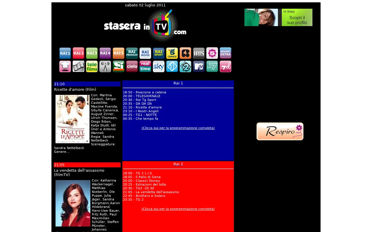 staseraintv.com in 2011