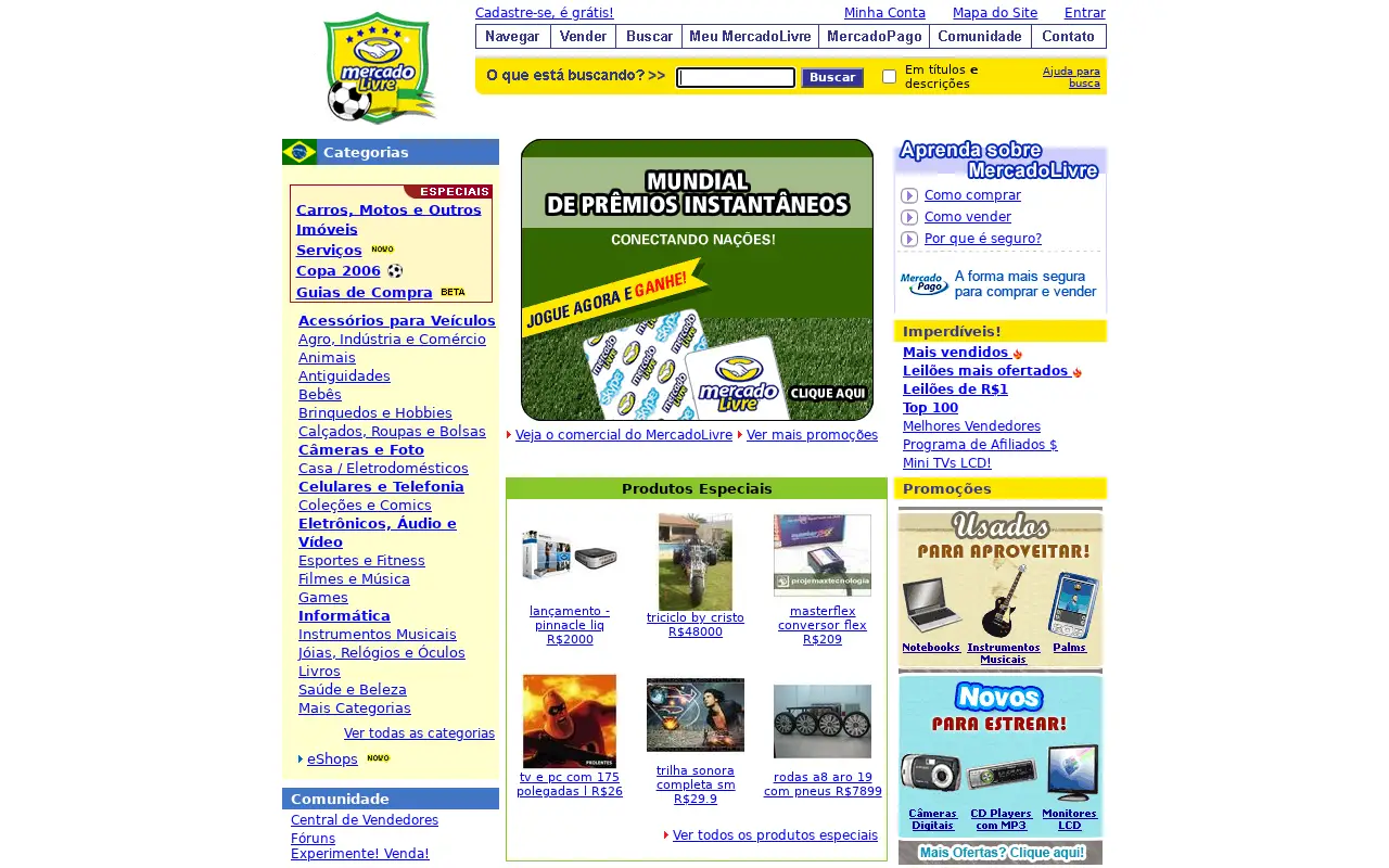 mercadolivre.com.br on July 1, 2006