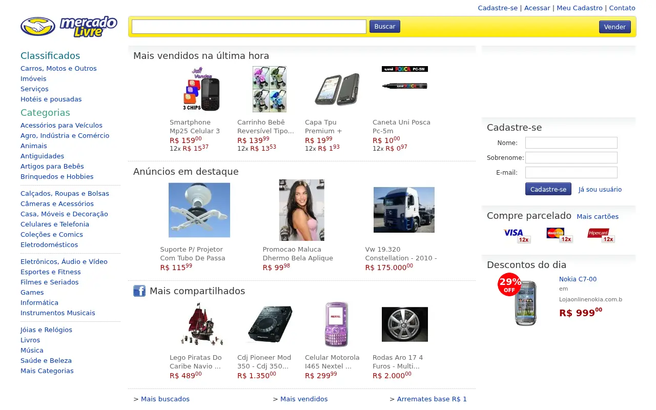 mercadolivre.com.br on June 30, 2011