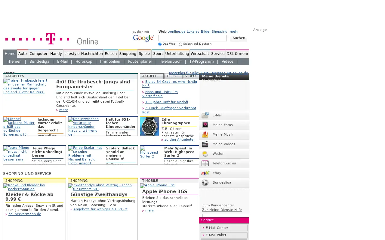 t-online.de on June 30, 2009