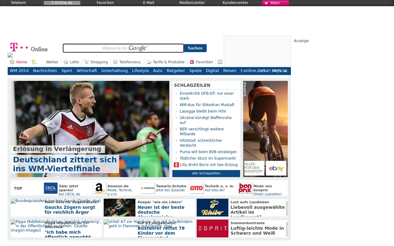 t-online.de on July 1, 2014