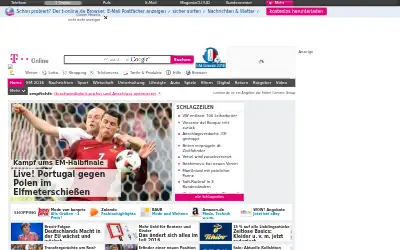 t-online.de in 2016