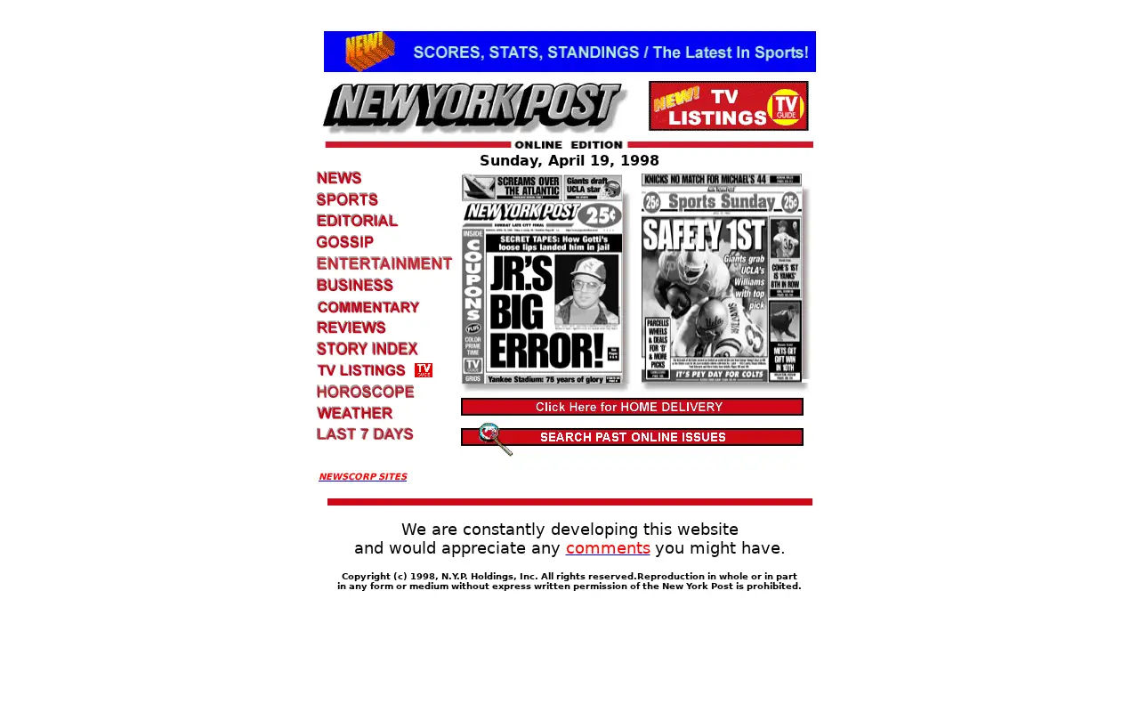 nypost.com on April 19, 1998