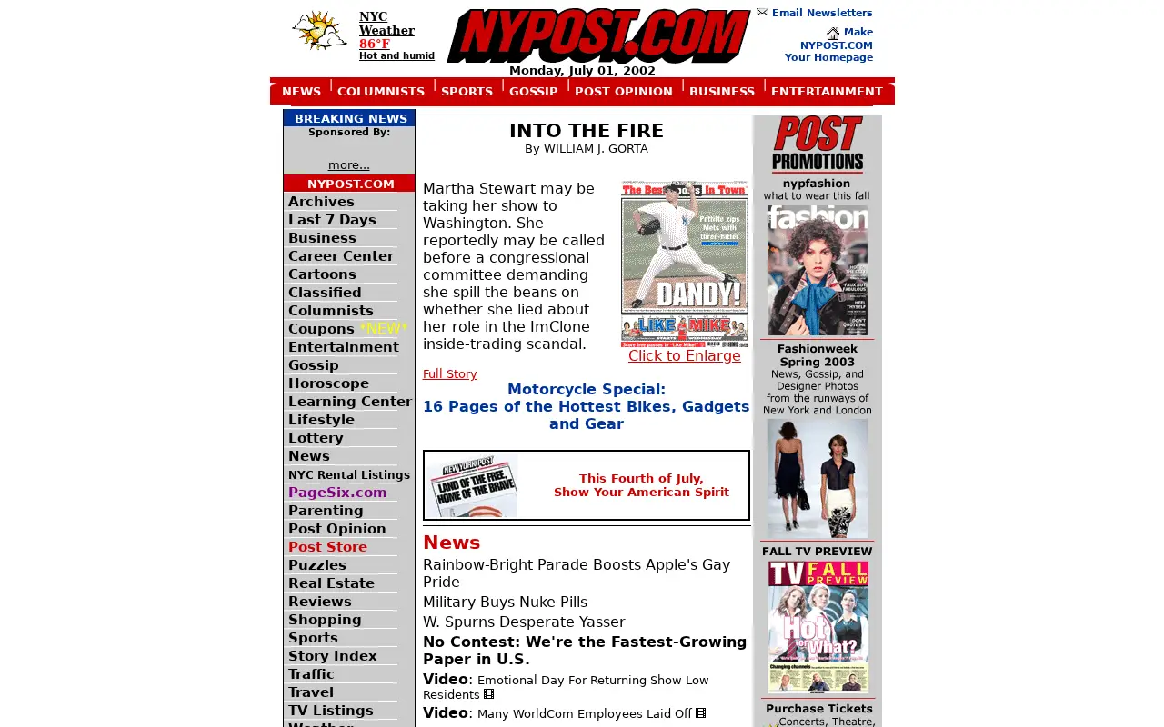 nypost.com on July 1, 2002