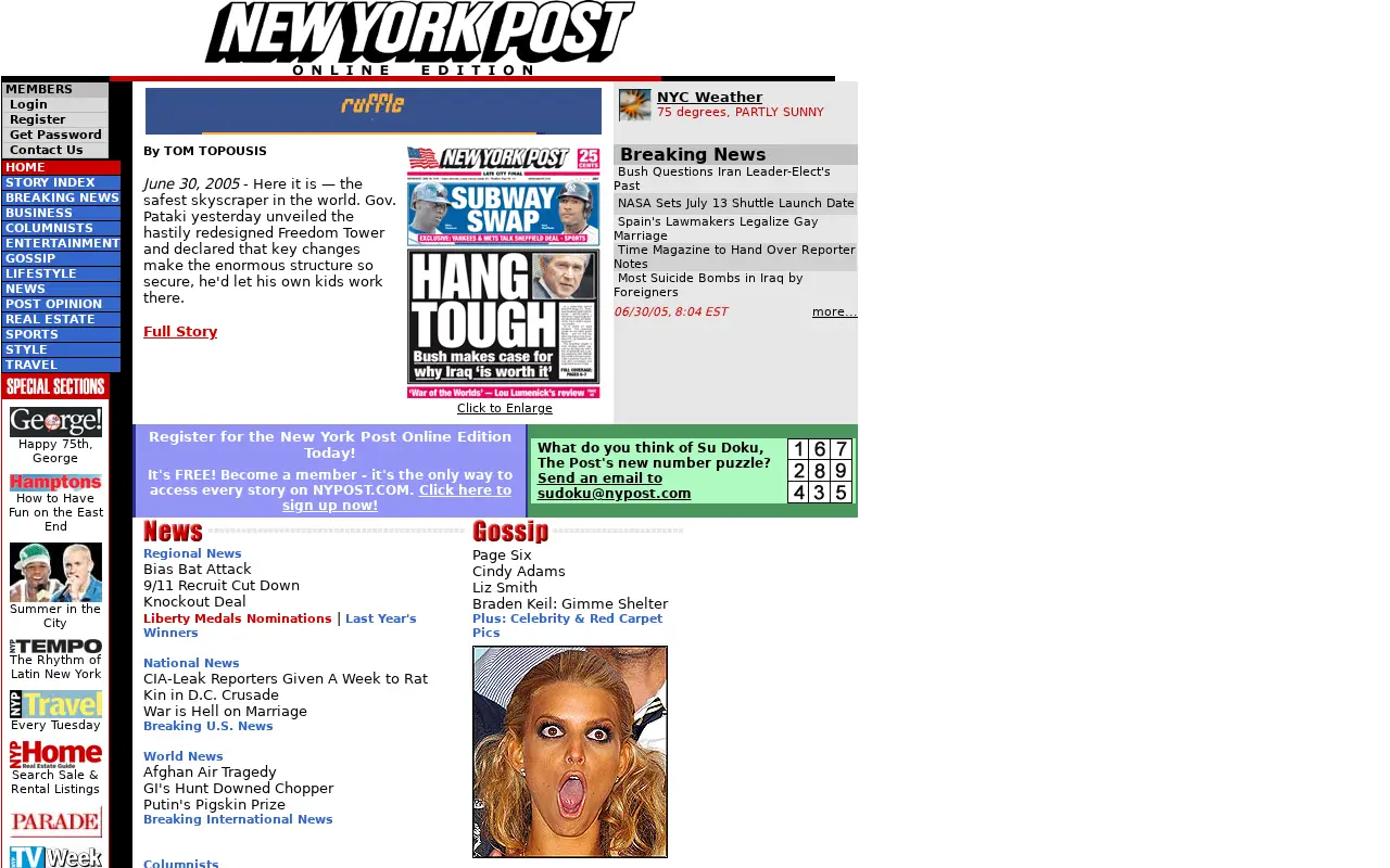 nypost.com on July 1, 2005